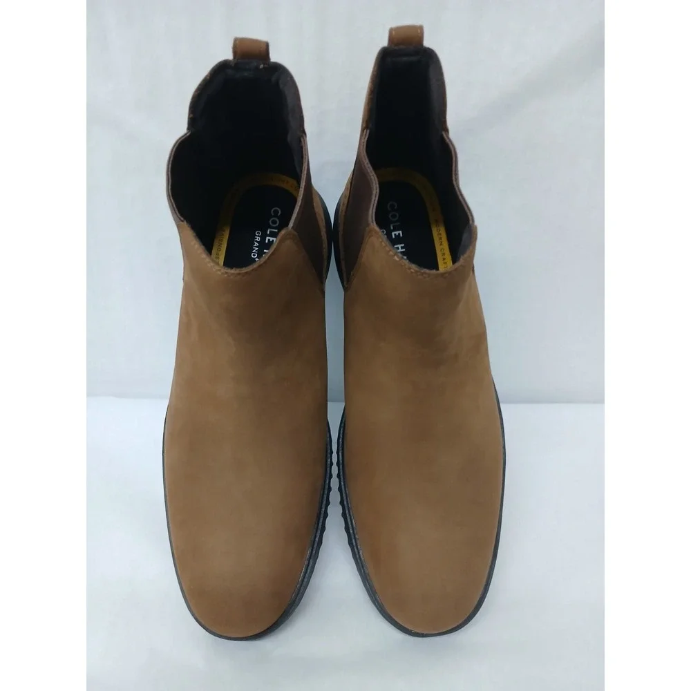 Cole Haan Men's Grand Plus Leather Chelsea‎ Boot C38789 Lumber Java Brown Sz 12